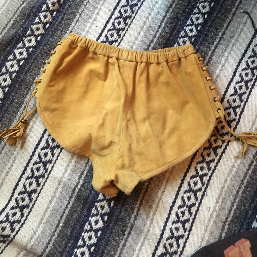 Spell and Gypsy Collection Leather Shorts - Picture 2 of 4